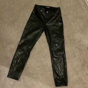 Express size 2R High Rise Ankle Leggings Leather Pants
